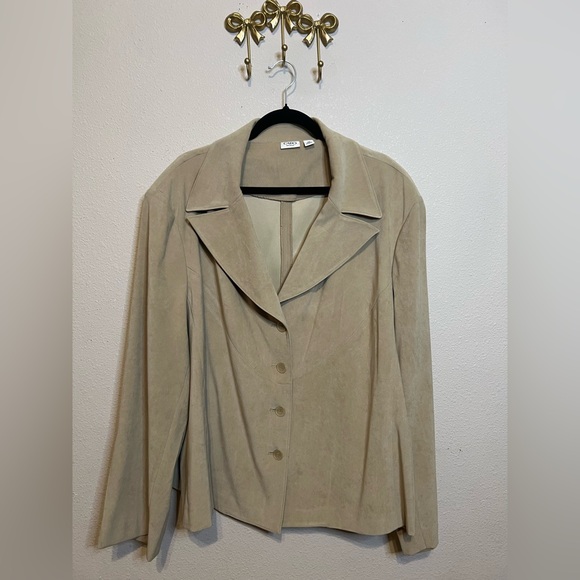 Cato Jackets & Blazers - Cato Beige/Taupe Women's Blazer. Suade feel.  Size 28W